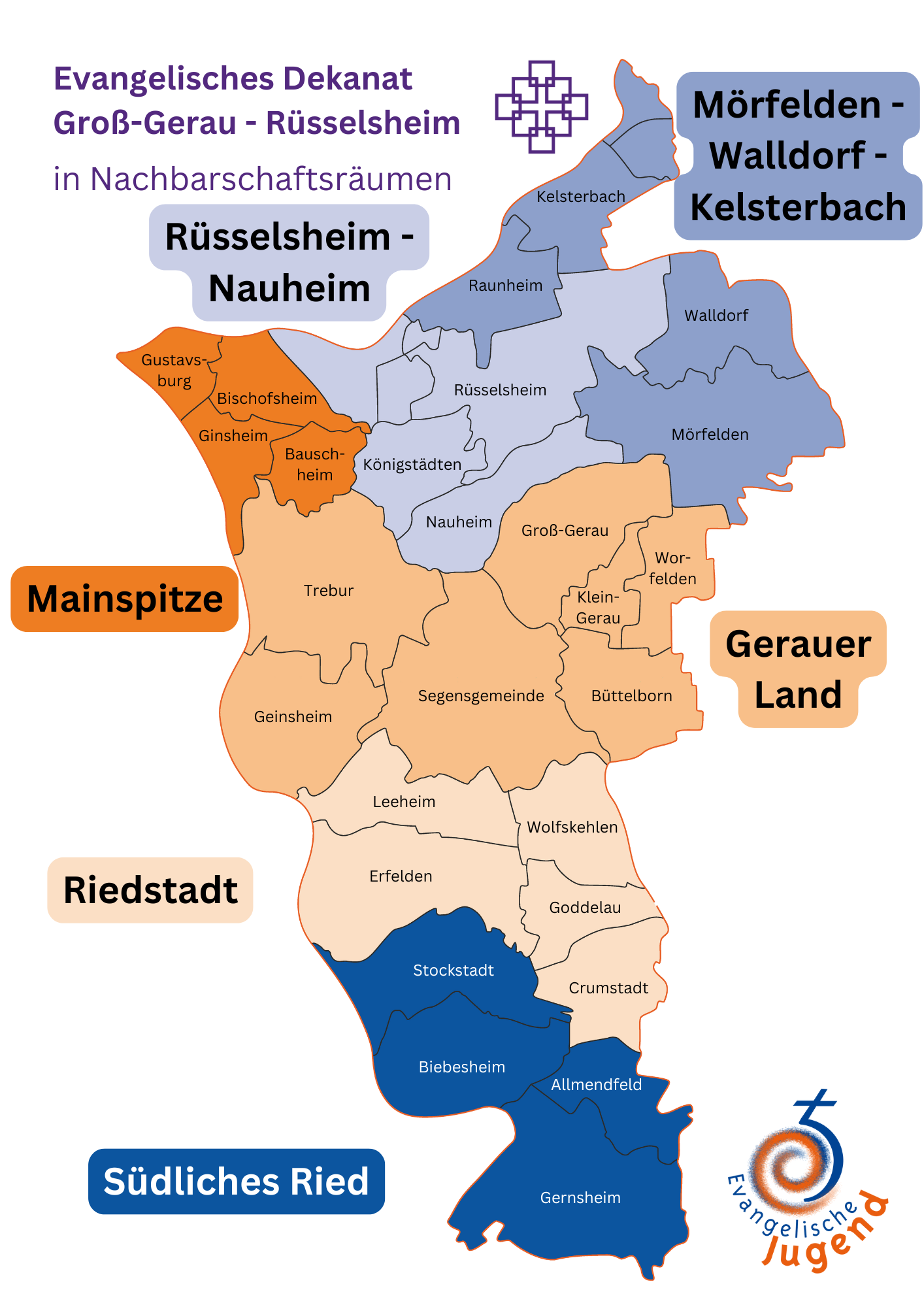 Nachbarschaftsräume im Dekanat GG-RÜ